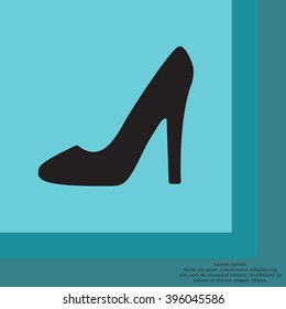heel shoes - vector icon