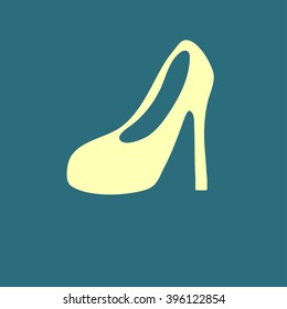 heel shoes - vector icon