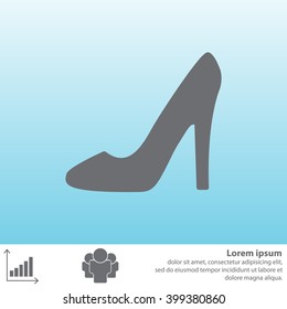 heel shoes - vector icon