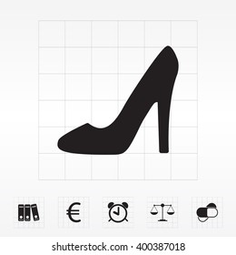 heel shoes - vector icon