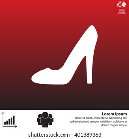 heel shoes - vector icon
