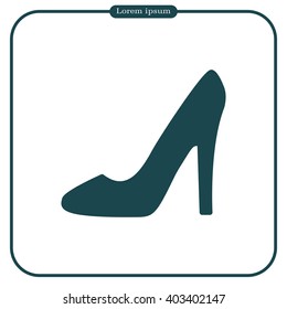 heel shoes - vector icon