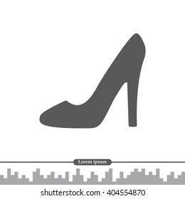 heel shoes - vector icon
