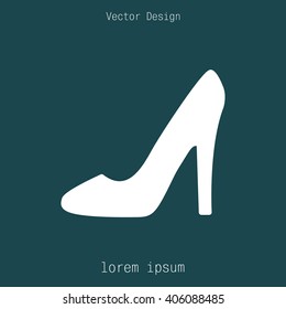 heel shoes - vector icon