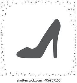 heel shoes - vector icon