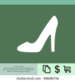 heel shoes - vector icon