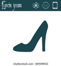 heel shoes - vector icon