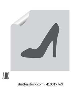 heel shoes - vector icon