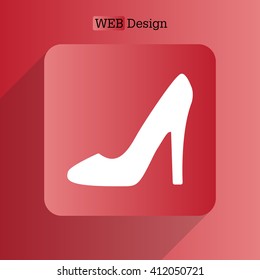 heel shoes - vector icon