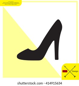 heel shoes - vector icon