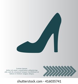 heel shoes - vector icon