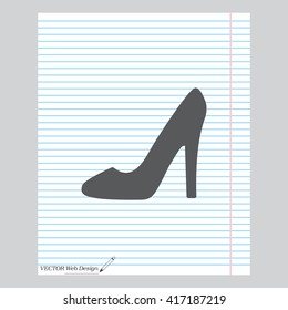 heel shoes - vector icon