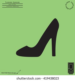 heel shoes - vector icon