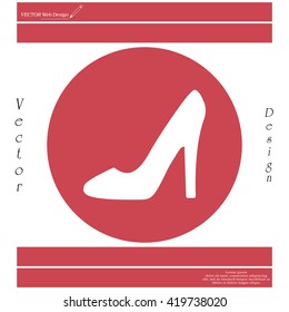 heel shoes - vector icon