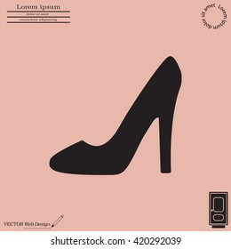 heel shoes - vector icon