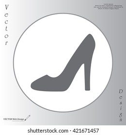 heel shoes - vector icon