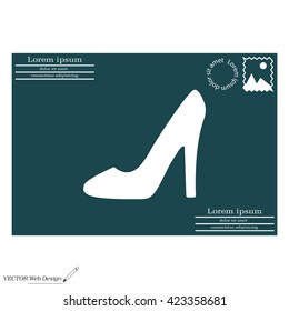 heel shoes - vector icon