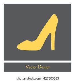 heel shoes - vector icon