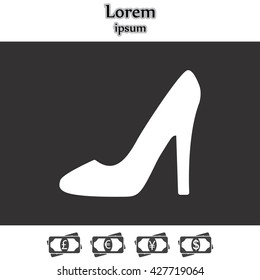 heel shoes - vector icon