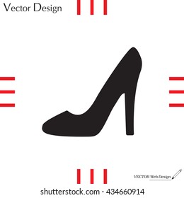 heel shoes - vector icon