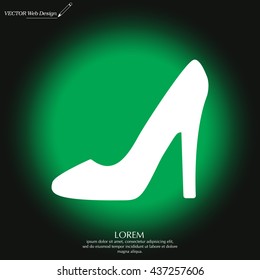 heel shoes - vector icon