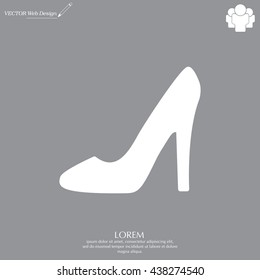 heel shoes - vector icon