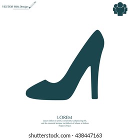 heel shoes - vector icon