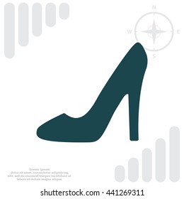 heel shoes - vector icon