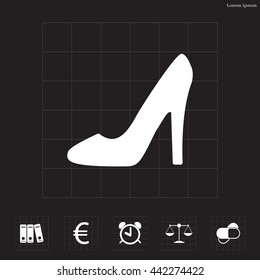 heel shoes - vector icon