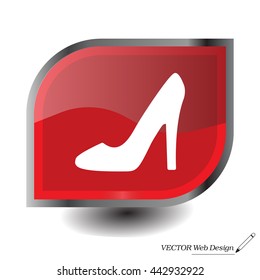 heel shoes - vector icon