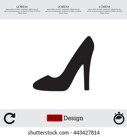 heel shoes - vector icon