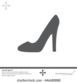 heel shoes - vector icon