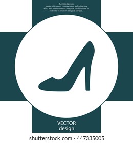 heel shoes - vector icon