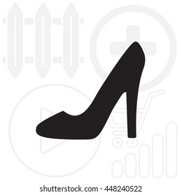 heel shoes - vector icon