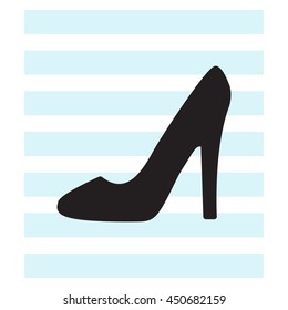 heel shoes - vector icon