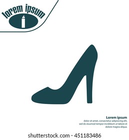 heel shoes - vector icon