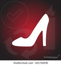 heel shoes - vector icon
