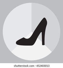 heel shoes - vector icon