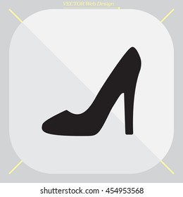 heel shoes - vector icon