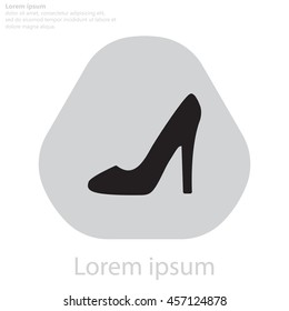 heel shoes - vector icon
