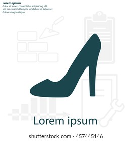 heel shoes - vector icon