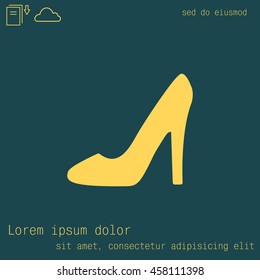 heel shoes - vector icon