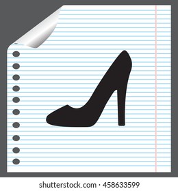 heel shoes - vector icon