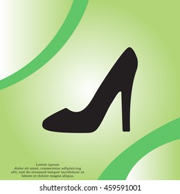 heel shoes - vector icon