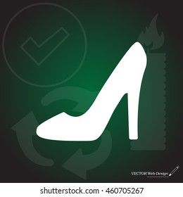 heel shoes - vector icon