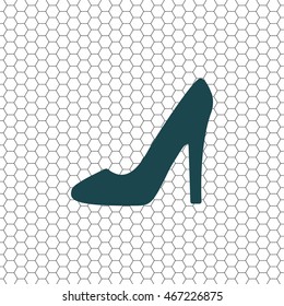 heel shoes - vector icon