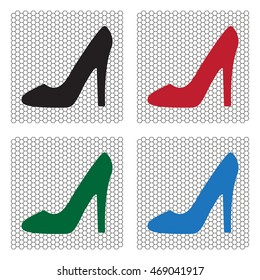 heel shoes - vector icon