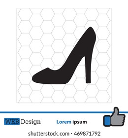 heel shoes - vector icon