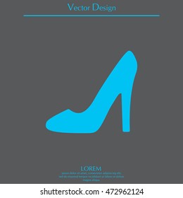 heel shoes - vector icon