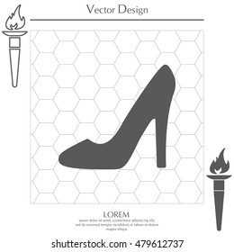 heel shoes - vector icon
